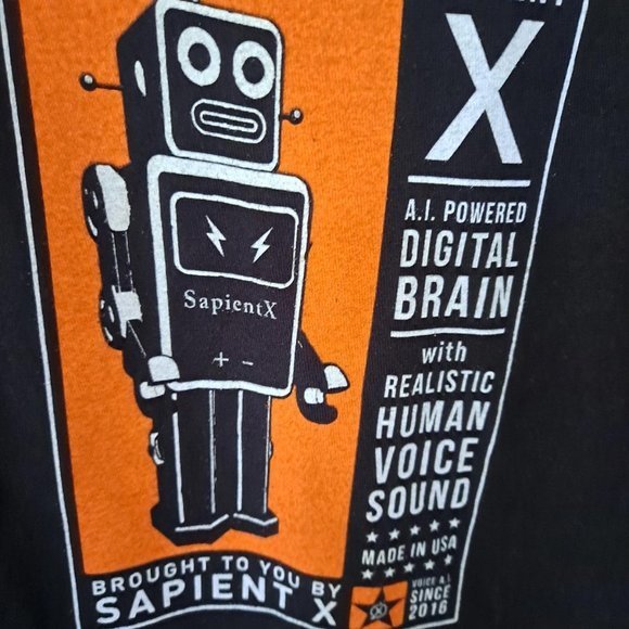 Ai Powered Digital Brain Sapient X Robot Shirt Size XL‎ - Picture 2 of 4